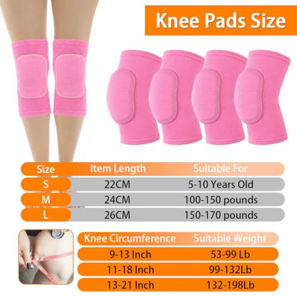 2 Pairs Volleyball Knee Pads Youth, Pink Knee Pads for Girls, Women, Kids - color: Pink, size: Medium