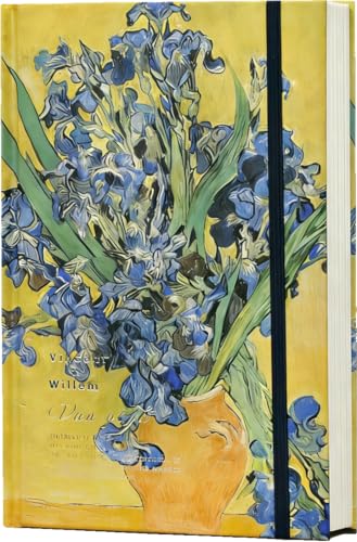 Blank Journal Notebook, Art Journal, Sketch book, 130gsm, Thick Paper Sketchbook, A5, Hardcover Drawing Notebook, Blank Page, Lay Flat, Unlined, Van Gogh Irises, Sketch Books for Adults - color: A5-Irises