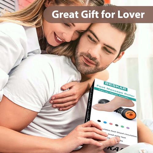 BESKAR Foot Massage Roller for Plantar Fasciitis Relief - color: Coffee