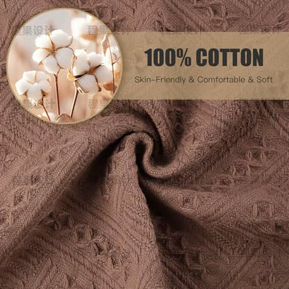 4 Pack Boho Bathroom Decor Hand Towels - color: Brown