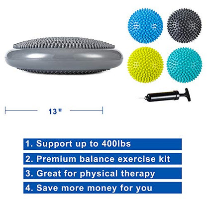 StrongTek Wedge & Balance Pod Set – Build Agility, Core Strength & Joint Stability for Yoga, Rehab, Fitness Training