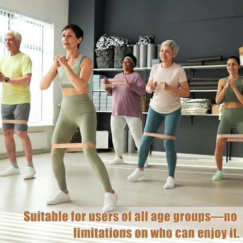 DEEKIN 30 Pcs Resistance Exercise Bands Bulk - color: Light Brown, style: 35-40 Lbs