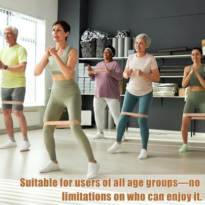 DEEKIN 30 Pcs Resistance Exercise Bands Bulk - color: Light Brown, style: 35-40 Lbs