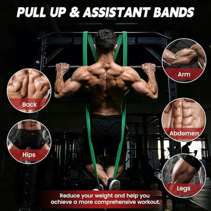 5 Levels Pull Up Assistance Bands, Resistance Bands for Working Out