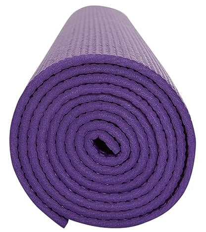 Everyday Yoga Deluxe Mat, Spacious 72"x24" Non-Slip, 3-5mm Extra Thick - color: Plum, size: 5mm Thick