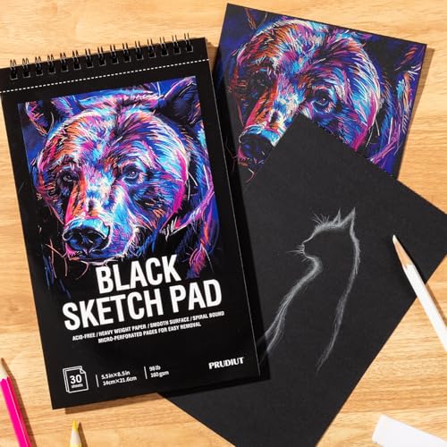 50 Sheets Marker Paper Sketchbook & Heavyweight Black Paper Sketchbook