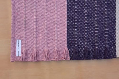 Jaipur Art & Rugs Cotton Yoga Rug - Eco-Friendly Hand-Woven Thick Mat (24”x72”x5mm) for Everyday Fitness at Home - Comfortable & Extra-Long - color: Multicolor 6
