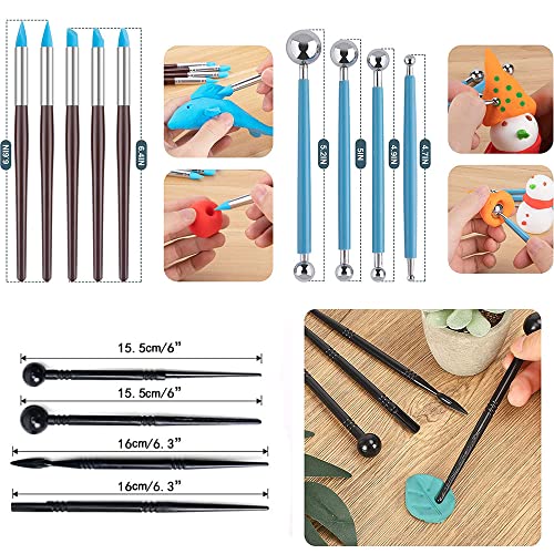Clay Tools 40PCS Pottery Tools Clay Sculpting Tools Polymer Clay Tools Kit Ceramic Tools for DIY Handcraft Modeling Clay Carving Tools Set - color: 40PCS