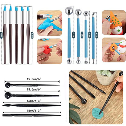 Clay Tools 40PCS Pottery Tools Clay Sculpting Tools Polymer Clay Tools Kit Ceramic Tools for DIY Handcraft Modeling Clay Carving Tools Set - color: 40PCS