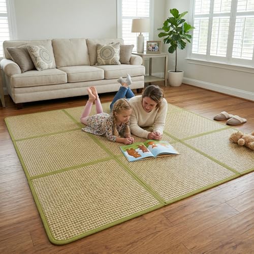 71'' x 71'' Large Japanese Tatami Mat, 0.47'' Thickness, Green
