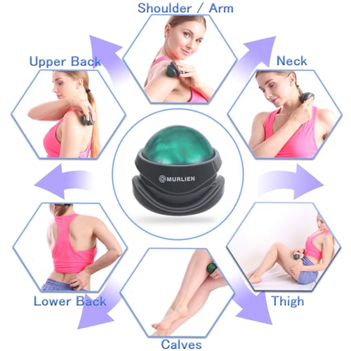 Massage Roller Ball, Tight and Sore Muscles Relief, Manual Massager, Alleviating Shoulder, Arms, Back, Legs, Calves or Muscle Tension - Green | Alleviating Shoulder, Arms, Back, Legs, Calves or Muscle Tension - Green - color: Green
