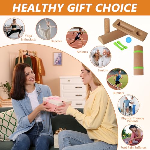 Cork Balance Board, Foot Collective Cork Balance, 4-in-1 Foot Strengthener, Premium Natural Corks, Foot Balance Trainer for Relief, Home Gym & Office Fitness Equipment