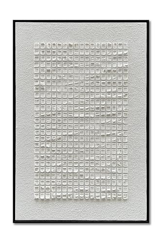 NANKAI Art White Texture Abstract Art Oil Painting 36x24 Inches Contemporary Minimalist Art Large Home Wall Decoration - color: Nkhb275