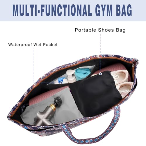 Yoga Mat Bag Yoga Mat Carrier with Shoes Compartment & Wet Pocket Pilates Bag with Zipper Pockets & Yoga Mat Holder Strap Yoga Bags and Carriers Fits All Your Stuff - color: Ancient Totem