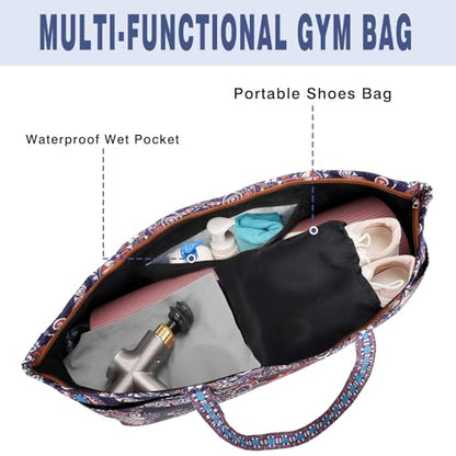 Yoga Mat Bag Yoga Mat Carrier with Shoes Compartment & Wet Pocket Pilates Bag with Zipper Pockets & Yoga Mat Holder Strap Yoga Bags and Carriers Fits All Your Stuff - color: Ancient Totem