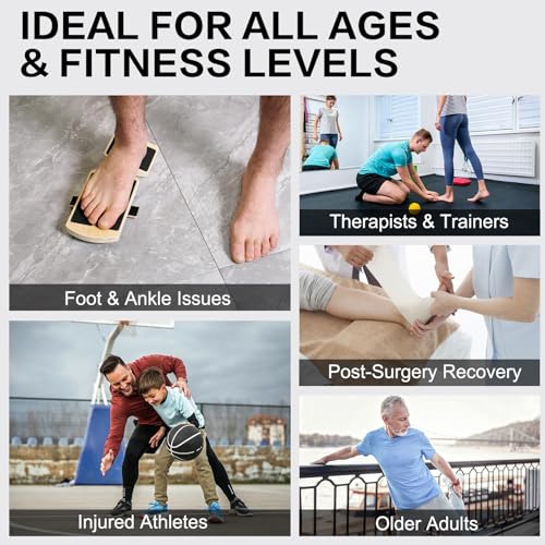 Ankle Balance Board System | Foot & Ankle Strengthener with 120-Page PT Guide, Resistance Band & Bag | Plantar Fasciitis Relief & Achilles Recovery Tool