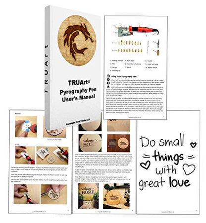 TRUArt Wood and Leather Pyrography Pen Set - Best Woodburning and Leather Crafts Burner Tool Kit - 35 Different Tips - Dual Power Mode - 30W and 15W, Gourd (Aluminum Case)
