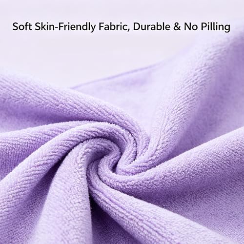 Microfiber Towel Perfect Travel Gym Camping, Quick Dry Fast Drying Sports Towel, Lightweight Compact Absorbent, 15.7x31.5 Inches for Beach Swim Shower Backpacking - Purple