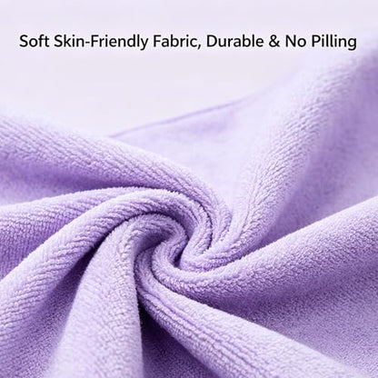 Microfiber Towel Perfect Travel Gym Camping, Quick Dry Fast Drying Sports Towel, Lightweight Compact Absorbent, 15.7x31.5 Inches for Beach Swim Shower Backpacking - Purple