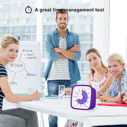 Yunbaoit Visual Timer for Kids, Silent 60-min Countdown Timer, Purple - color: Purple
