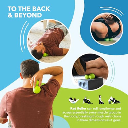 RAD Roller Soft Peanut Roller Ball Massager - Soft/Low Density Peanut Massage Ball - Myofascial Release for Back, Feet, Neck, Psoas - Suboccipital Release Device, Thoracic Spine Roller Balls - style: Soft/Low Density