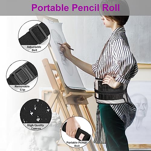 HIFORNY 60 Pcs Drawing Kit Sketching Pencil Set,Sketch Pencils Art Supplies with 3-Color Sketchbook,Graphite,Charcoal,Drawing Pencils for Adults Artists