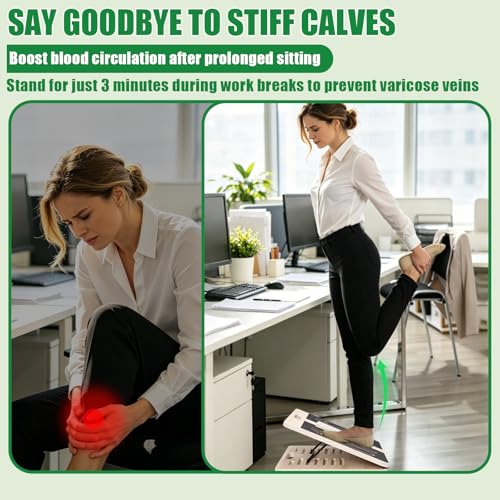 Slant Board Calf Stretching for Ankle Mobility & Balance Board with Maze
