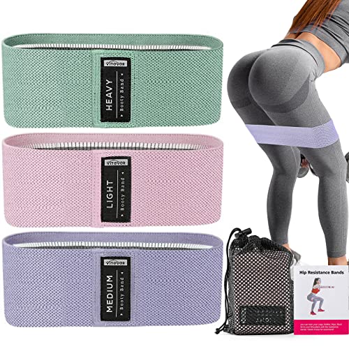 Booty Bands Set, Resistance Bands for Working Out, Exercise Bands for Women and Men Legs and Butt, Stretch Bands for Pilates, Yoga Starter Set - color: 라이트