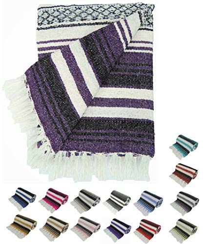 Kakaos Traditional Yoga Blanket. (Purple) - color: Purple