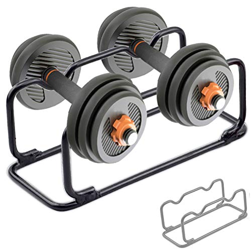 2 IN 1 Dumbbell Rack/Barbell Rack Holder, Solid Steel Make Strength training Dumbbell Rack,660LB Capacity, Universal Dumbbell Storage Stand/Storage Racks,Stand Weight Lifting Dumbbell