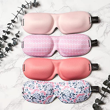Bucky 40 Blinks No Pressure Eye Mask for Travel & Sleep - color: Peony Pink