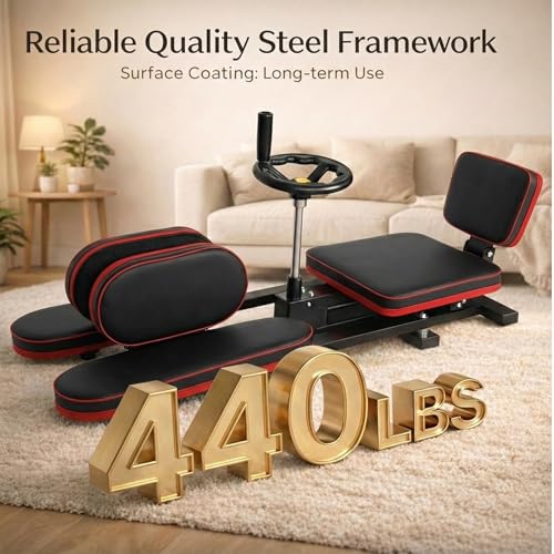 Leg Stretch Machine for Splits, 440LBS Heavy Duty Steel Frame Leg Stretcher, Split Machine Training Fitness for Home Gym, 240° Leg Stretching Equipment for Adults Teens Ballet Dance Gymnastics（Black） - color: Red