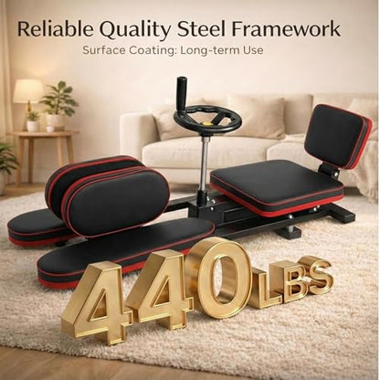 Leg Stretch Machine for Splits, 440LBS Heavy Duty Steel Frame Leg Stretcher, Split Machine Training Fitness for Home Gym, 240° Leg Stretching Equipment for Adults Teens Ballet Dance Gymnastics（Black） - color: Red