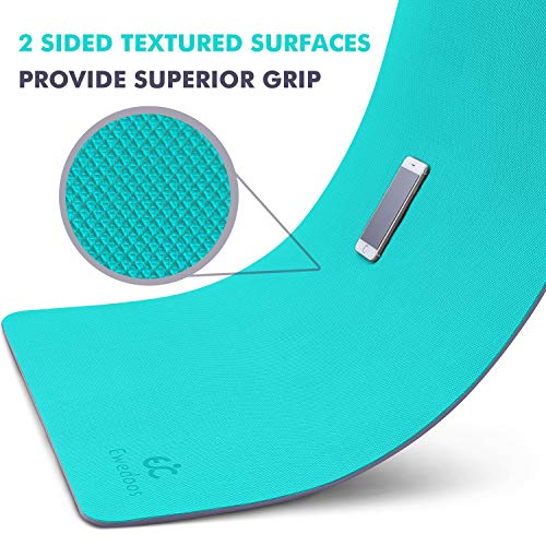 Ewedoos Eco Friendly Yoga Mat Thick TPE Yoga Mat Non Slip Yoga Mats Anti-tear Exercise Workout Mat for Women Men Kids Yoga, Pilates and Fitness - color: ACE TEAL