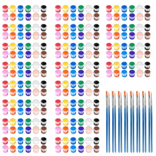 30 Pack Mini Acrylic Paint Set,12 Colors Acrylic Paints Strips for Kids&Adults Craft Paint,420 PCS Kids Painting Kit Container Strips Storage, Perfect for Home Birthday Classroom Party Favors…… - style: pack of 30