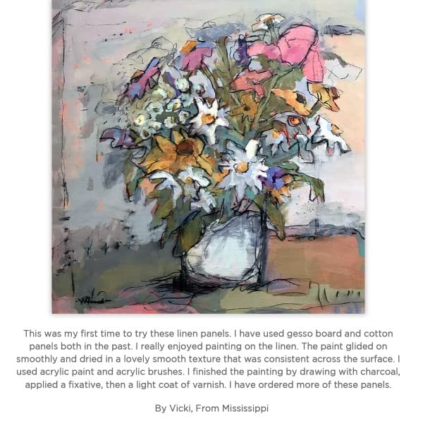 Centurion All-Media Primed Linen Panels - 12x24 3 Pack - 11oz Universal Primed Canvas Boards for Painting, Mounted on MDF Wood, Non-Warping, Ideal for Artists, Professionals, and Painters - size: 12"x24"