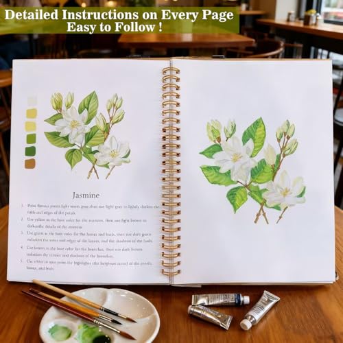 Watercolor Workbooks Coloring Book Beginner Friendly Painting Kit Easy Nature Scenes Paint Set Art Crafts for Creative Exploration Gift for Adults (Animals, Without Palette) - color: Animals, size: Without Palette