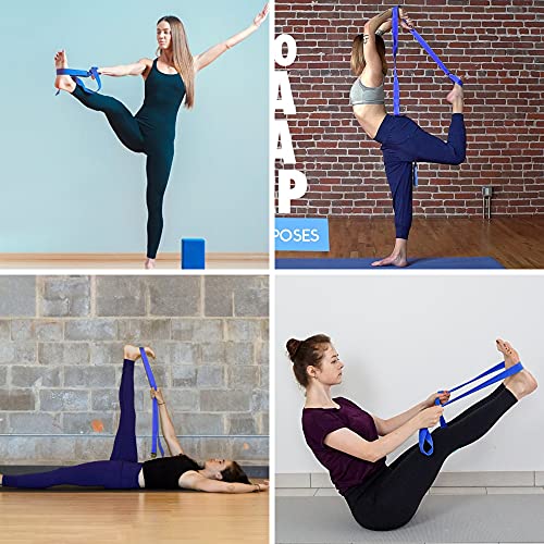 Yoga Mat Set for Beginners,Yoga Mat with Carrying Strap,Yoga Blocks 2 Pack with Yoga Strap,Yoga Ball,Ankle Puller,11-Piece Yoga Kits and Sets for Beginners,Yoga Starter Kit for Women Men - color: Blue