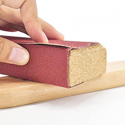 Cork Sanding Blocks 4-1/4"x 2-3/8" x 1-3/16" Hand Sanding Tool for sandpaper - 3pcs