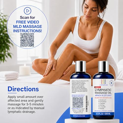Lymphatic Drainage Massage Oil for Massage Therapy, Arnica & Coconut,8.5 Oz - size: 8.5 Fl Oz (Pack of 1)
