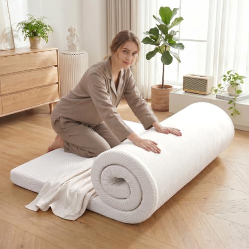 Japanese Floor Mattress,3.5" Thicken Futon Mattress Tatami Mat Twin | with Non-Slip Bottom Removable Washable Cover,Foldable Mattress Tatami Mat Sleeping Pad,White Geometric,(80‘’x36‘’) - color: Ma1-white Geometric, size: Twin (80" X 36")