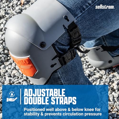 Sellstrom KneePro Professional Construction Kneepads for Work - Men & Women - color: Orange/Gray