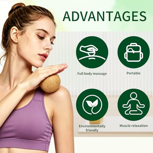 Cork Massage Ball -Trigger Point Ball for Fascia and Myofascial Release