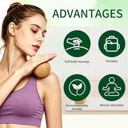 Cork Massage Ball -Trigger Point Ball for Fascia and Myofascial Release