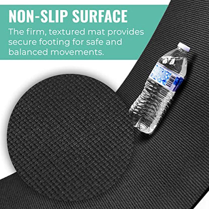Elevate Bulk Extra Long Yoga Mats, 10 Pack, 72x24in | Bulk Non Slip Exercise Mats for Workout, Stretching, Fitness - Wholesale Non Toxic Gym Mats for Home, Schools and Studios - color: Black