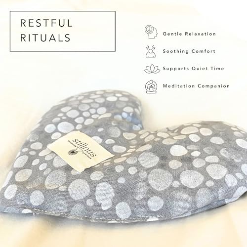 Stillnus Weighted Heart Eye Pillow & Eye Mask – Gift for Women, Pebble - style: Moon