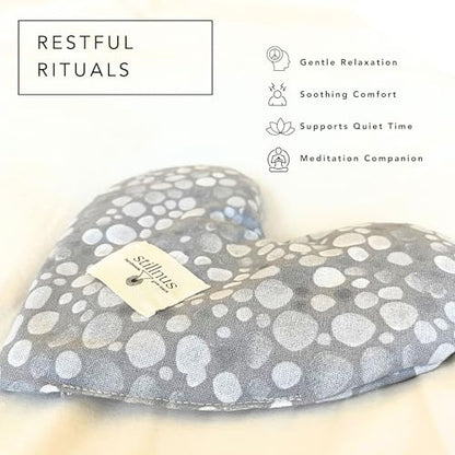 Stillnus Weighted Heart Eye Pillow & Eye Mask – Gift for Women, Pebble - style: Moon