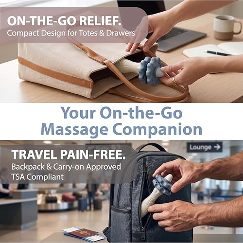 ONIPAX 3-in-1 Muscle Roller Stick - Adjustable Deep Tissue Massage Tool - color: Blue