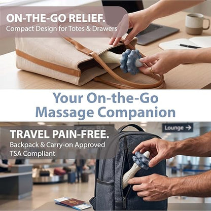 ONIPAX 3-in-1 Muscle Roller Stick - Adjustable Deep Tissue Massage Tool - color: Blue