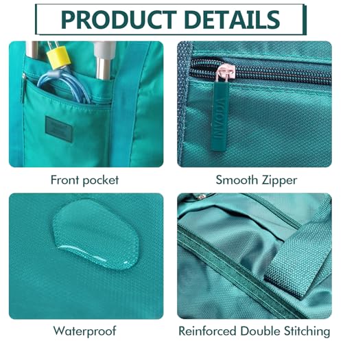 Travel Duffel Bag 12 PCS Foldable Travel Bag Bulk Carry on Luggage Bag Waterproof Tote Sports Gym Bag Lightweight Large Weekender Overnight Bag for Women and Men (Green 12PCS) - color: Green 12PCS